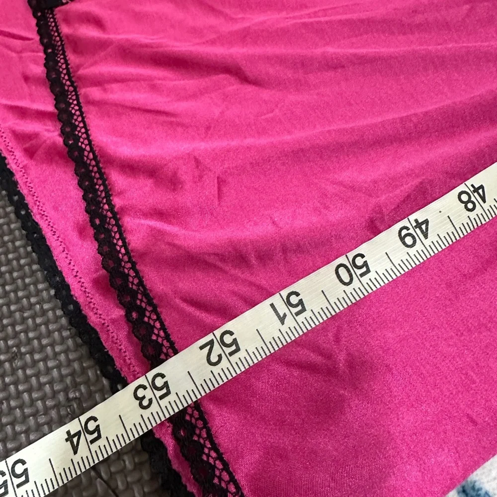 Forever 21 Pink and Black Lace Romantic Maxi Slip Dress